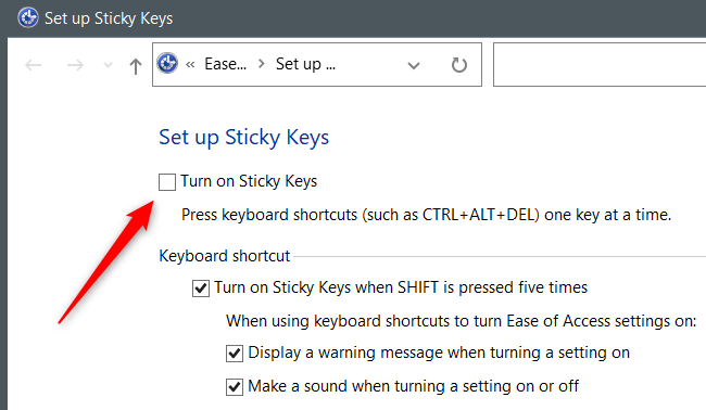 How To Turn Off Sticky Keys On Windows