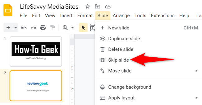 How To Hide A Slide In Google Slides