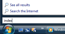 Adding Indexing Locations in Windows Vista