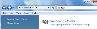 Stop an Application from Running at Startup in Windows Vista