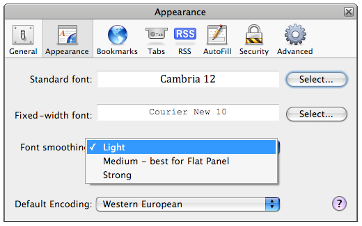 Make Fonts Less &quot;Fuzzy&quot; in Safari for Windows