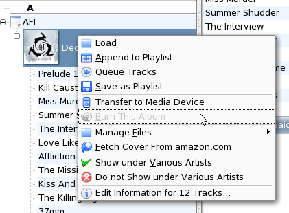 Why is Amarok&rsquo;s &quot;Burn This Album&quot; Disabled in Ubuntu?