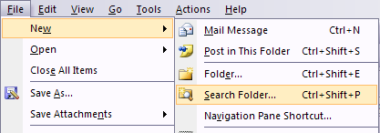 Save Time With Search Folders in Outlook 2007