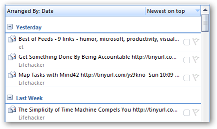 Quick Tip: Darken the Outlook List Grouping Headers