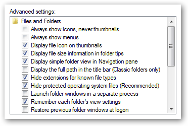 Restore &quot;Show Hidden Files and Folders&quot; Option in Vista