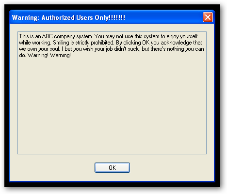 Disable That Annoying Windows Logon Warning Message🎇 Ilumine Seu Dia 