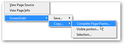 Create Screenshot Image of Entire Web Page in Firefox