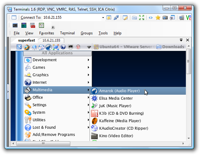 Tabbed Remote Desktop / VNC Client for Windows