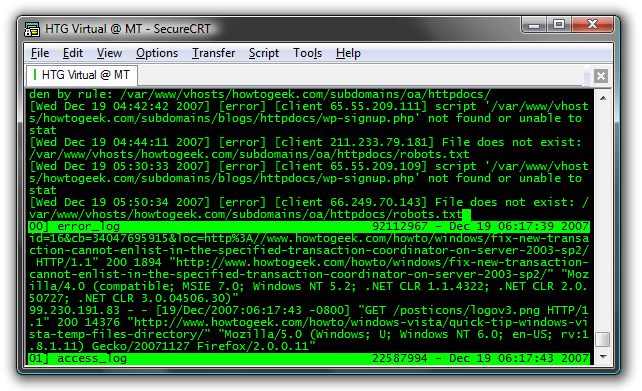 Monitor Multiple Logs in a Single Shell with MultiTail for Linux