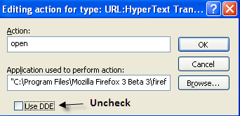 uncheck dde