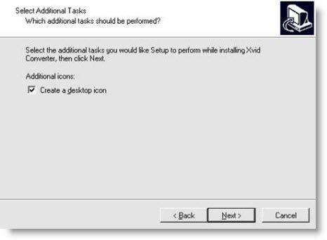 xvid converter select additional tasks
