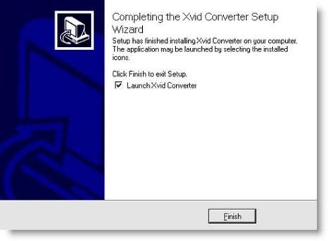 xvid converter setup wizard launch