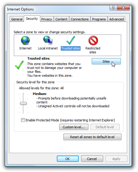 Backup and Restore Internet Explorer&rsquo;s Trusted Sites List
