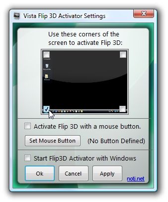 Activate Flip 3D With Your Mouse in Vista