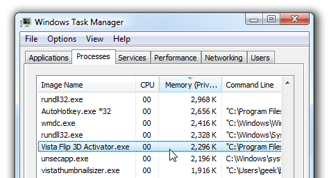 Task Manager Flip 3D Activator