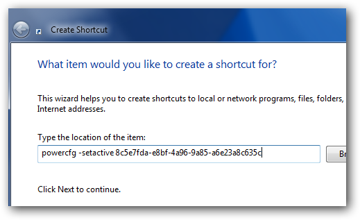 Create Shortcut
