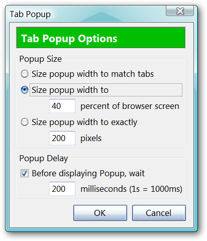 View Webpage Name &amp; Address with Tab Popup for Firefox