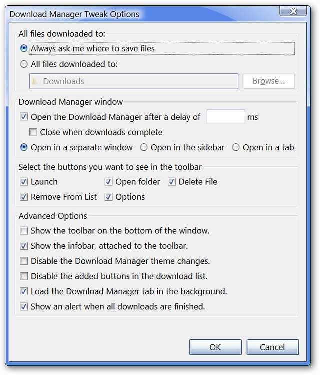 Modify Firefox’s Download Manager with Download Manager Tweak