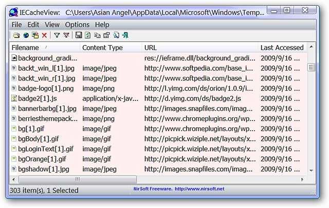 View Internet Explorer Cache Files the Easy Way