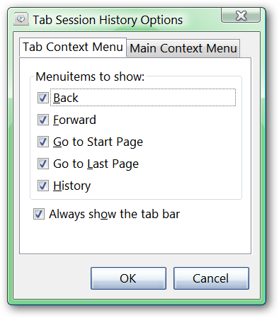 Access Tab History from the Tab Bar in Firefox
