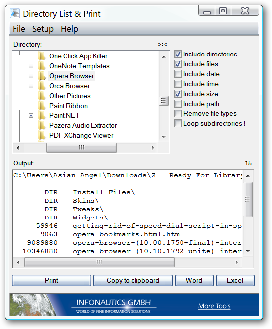 Print Out Or Export Directory Lists To MS Word & Excel