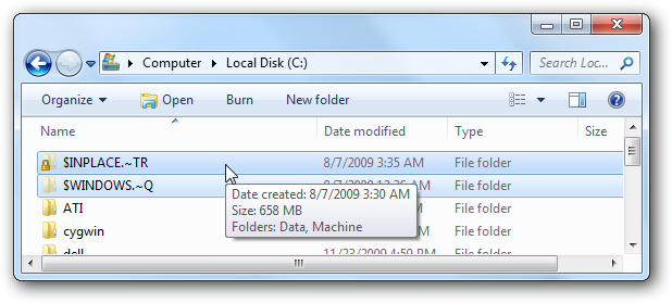 What Are the $INPLACE.~TR and $WINDOWS.~Q Folders and Can I Delete Them?