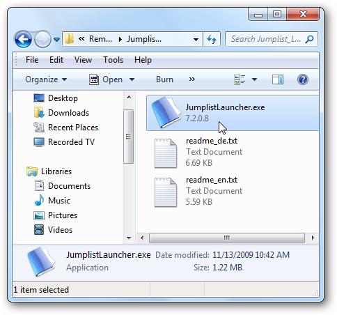 Consolidate the Windows 7 Taskbar with Jumplist Launcher