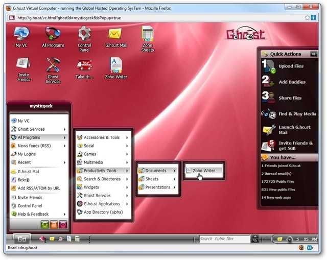 Use a Web OS to Get Work Done and Store Files In The Cloud