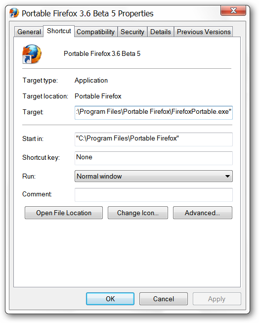 Start Portable Firefox in Safe Mode
