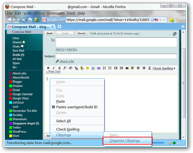Create a Library of Clipped Text for Online Forms in Firefox