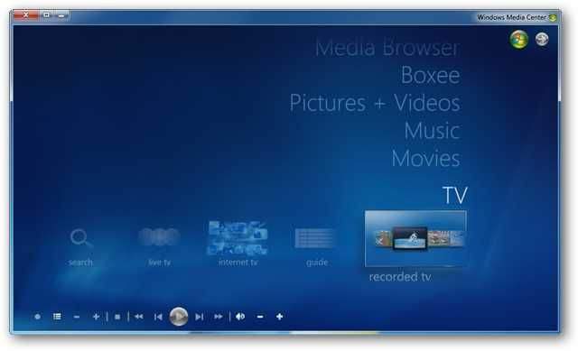 Startup Customizations for Media Center in Windows 7