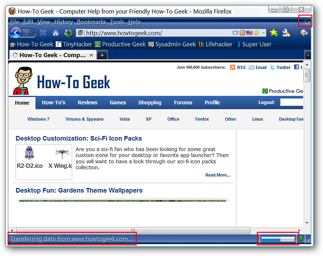 Add an Opera Style Status Bar to Firefox