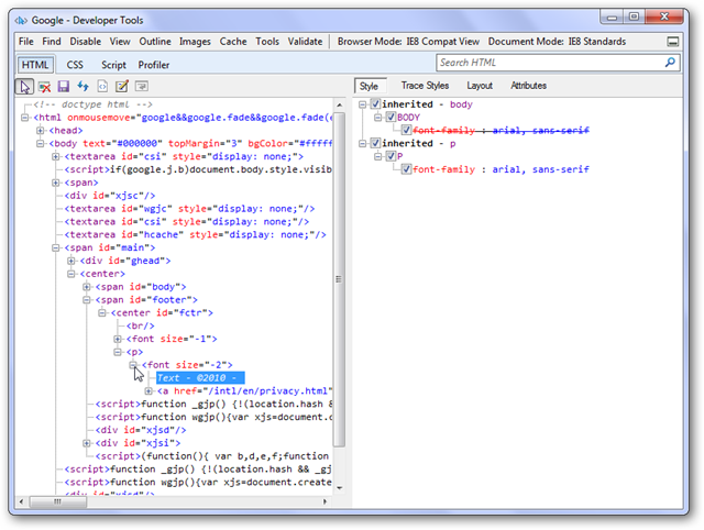 Edit Text in a Webpage with Internet Explorer 8