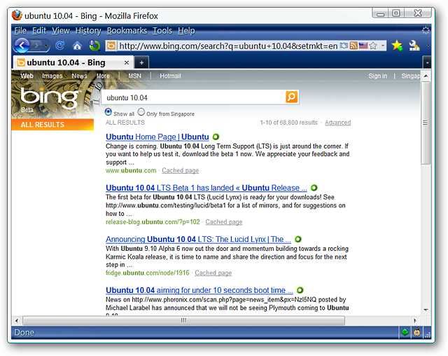 Search Alternative Search Engines from within Bing’s Search Page
