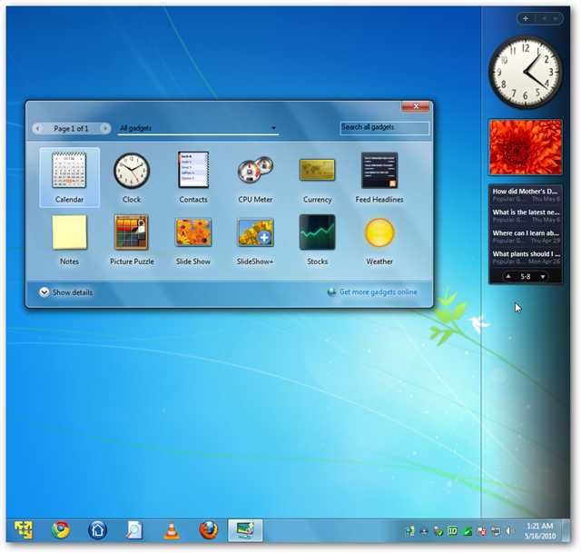 Add the Vista Style Sidebar Back to Windows 7