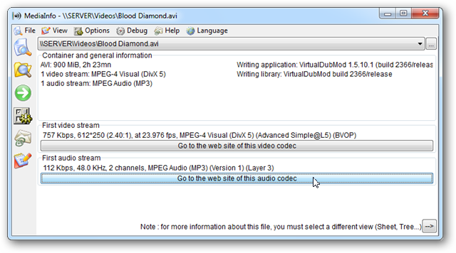 Indentify Codecs & Technical Information About Video Files