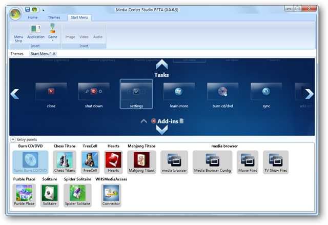 Customize the Windows Media Center Start Menu with Media Center Studio