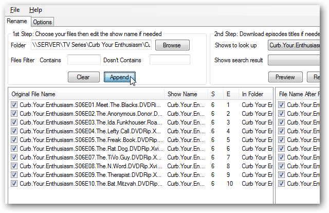 Quickly Rename Ripped Or Downloaded TV Series Files