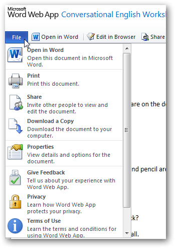 Offline Access to Online Document Editing via Microsoft Office Suite