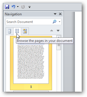 Navigate Through Long Word Documents Easier Using Thumbnails