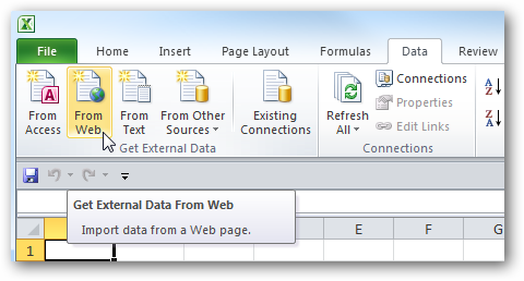 How to Import and Utilize Web Data Into Excel 2010 Worksheets