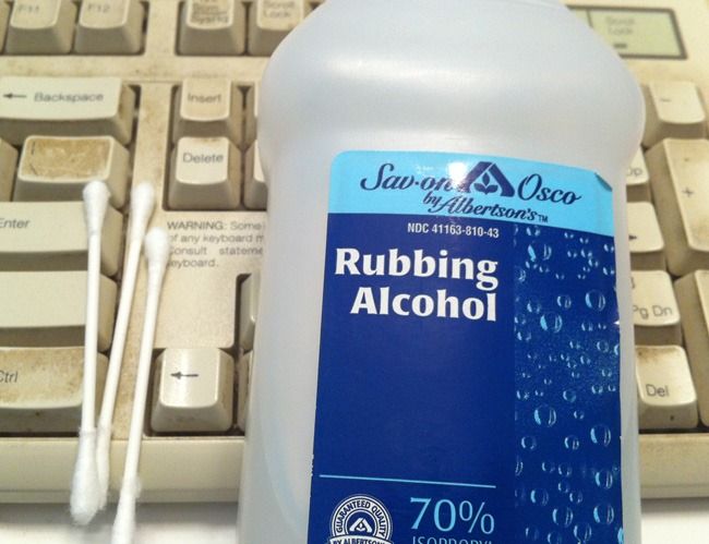 Rubbing alcohol for built up dirt and grime