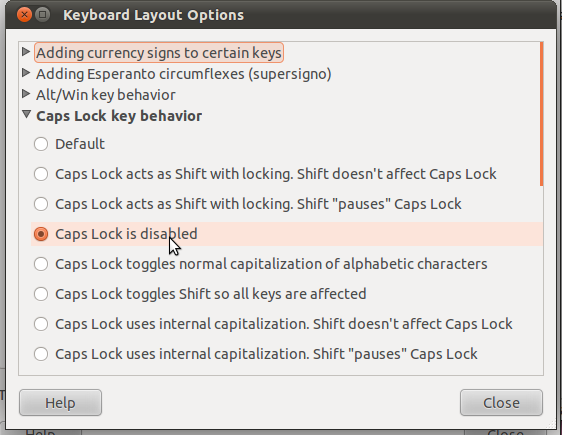 keyboard layout options