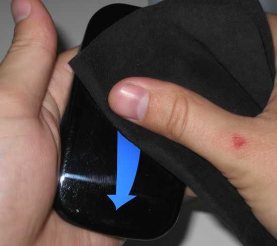 Use a microfiber cloth to remove fingerprints from screens