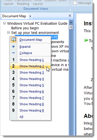 Learn How to Use the Document Map in Word 2007