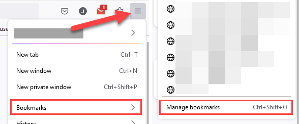 Go to "Manage Bookmarks."