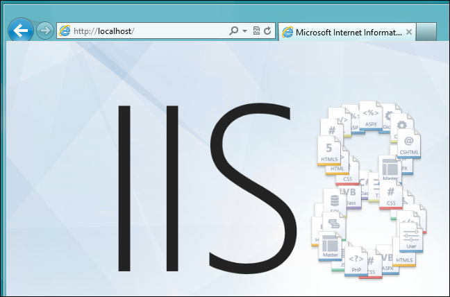 The IIS splashscreen shown when you connect to localhost if you're running IIS 8. 