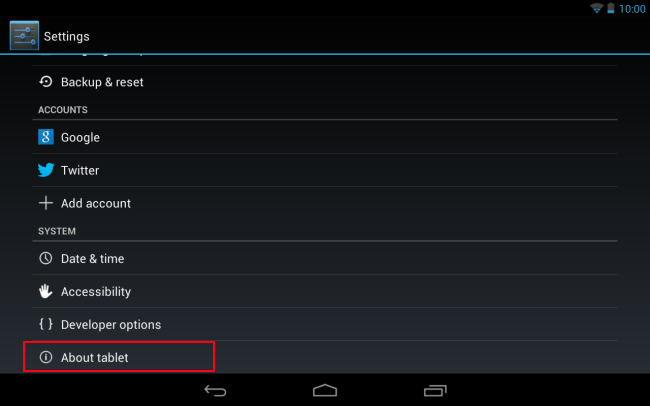 android jelly bean settings