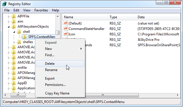 remove-skydrive-pro-from-context-menu