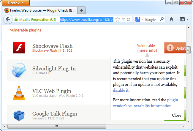 plugin-check-flash-vulnerable
